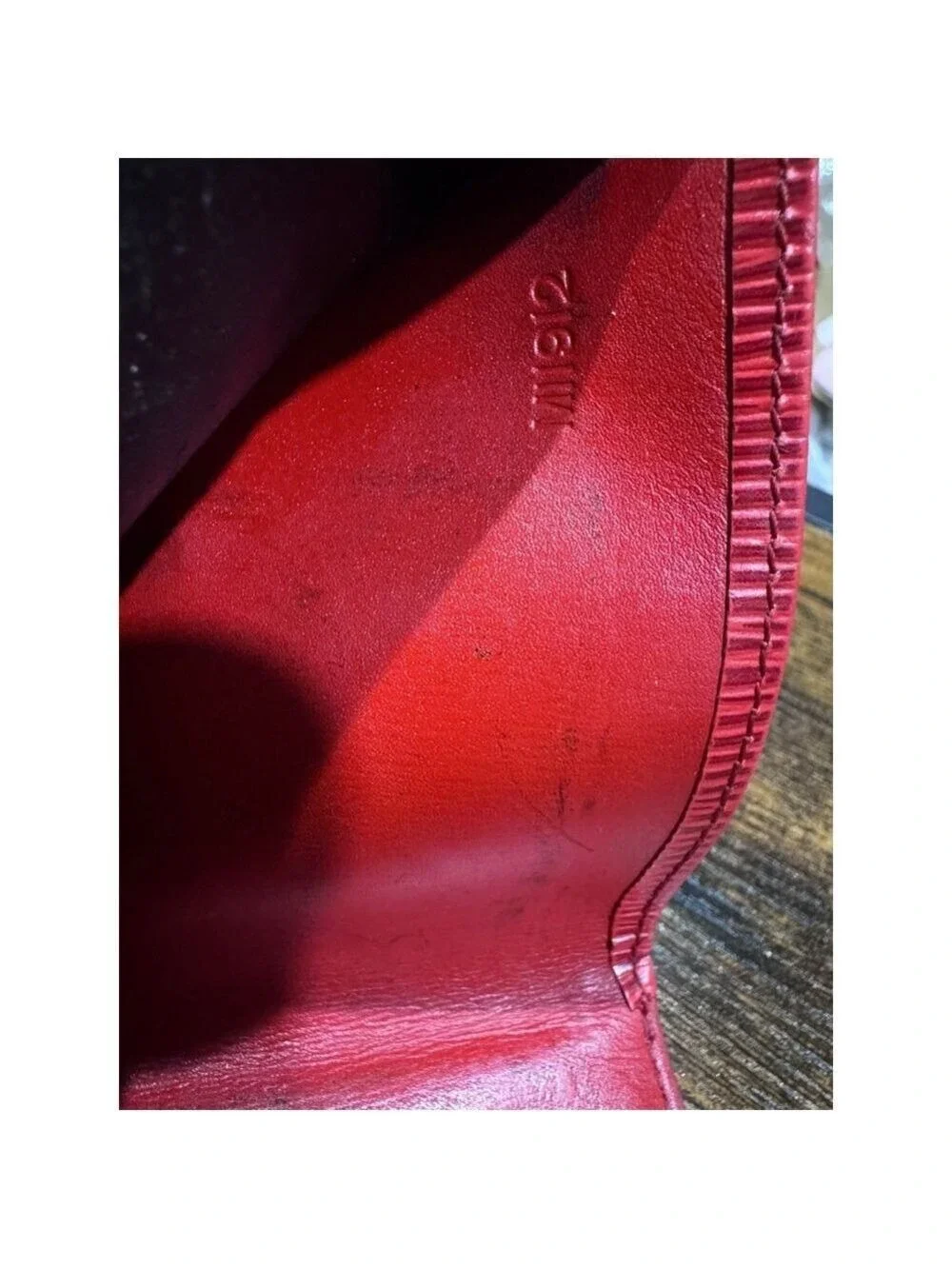 Louis Vuitton Vintage Elise Trifold Red Epi Leather Wallet